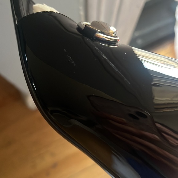 GUCCI Horsebit Accent Patent Leather Mules Slides 543188 - Picture 15 of 17